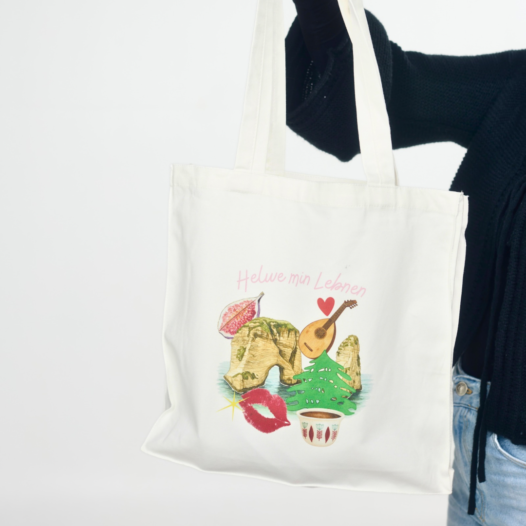 Tote Bag - Helwe Min Lebnen